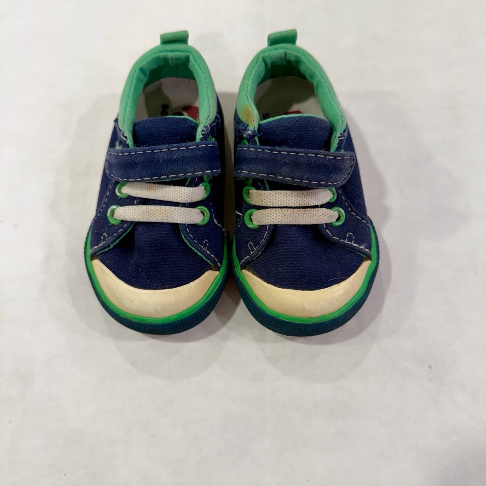 See Kai Run Walker Shoes - Navy Blue & Green - Size 3 - Good Condition